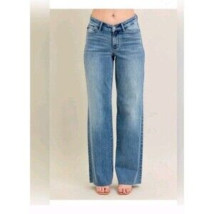 New Judy Blue 90's Straight Fit V-Front Denim Jeans Womens 7/28